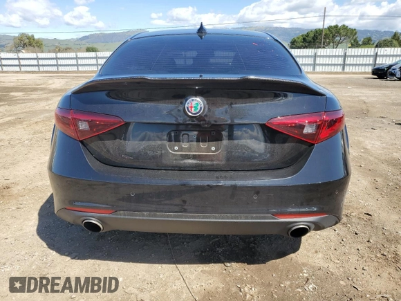 2017 Alfa Romeo Giulia with VIN ZARFAEBN4H7551988, listed as a Copart auction lot 49551225 with 36,343 mi miles and Salvage Title. Bid and sale history available at carsss.com. Image 6.