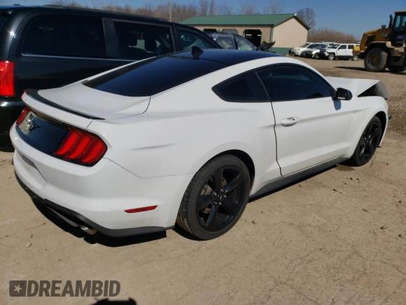 2021 Ford Mustang EcoBoost with VIN 1FA6P8TH0M5102256, listed as a Copart auction lot 44782253 with 20,604 mi miles and . Bid and sale history available at DreamBid. Image 3.