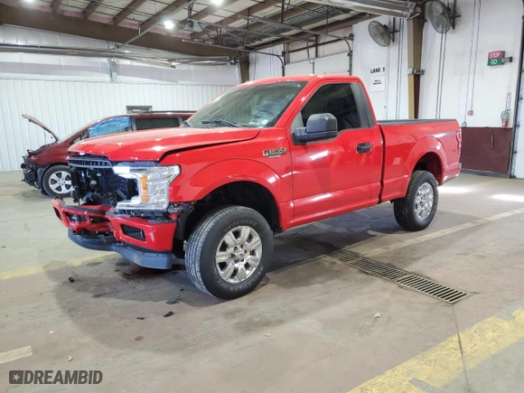 2018 Ford F-150 XL with VIN 1FTMF1E50JKC68398, listed as a Copart auction lot 80066644 with 38,811 mi miles and Salvage Title. Bid and sale history available at carsss.com. Image 1.