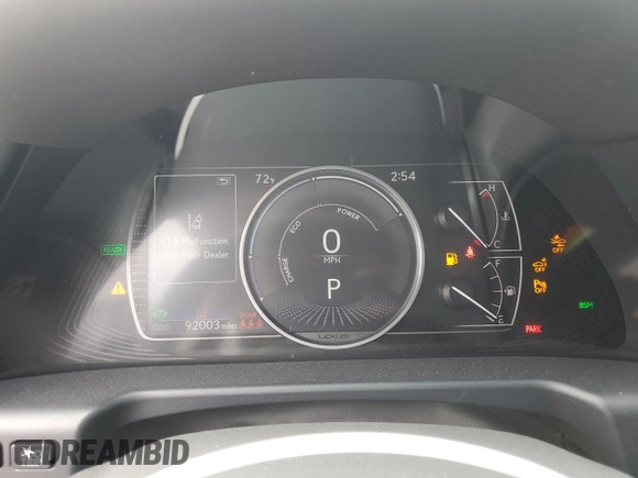 2022 Lexus ES 300h with VIN 58ADA1C19NU023239, listed as a Copart auction lot 54429015 with 92,003 mi miles and Salvage title. Bid and sale history available at DreamBid. Image 9.