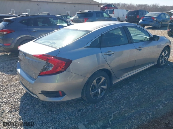 2019 Honda Civic Sedan LX with VIN 2HGFC2F66KH543815, listed as a IAAI auction lot 41883765 with 83,762 mi miles. Bid and sale history available at carsss.com. Image 4.