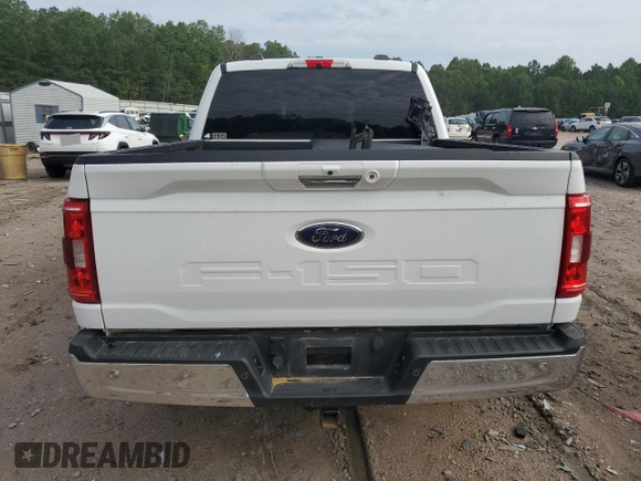 2021 Ford F-150 XL with VIN 1FTFW1E58MFB02149, listed as a Copart auction lot 60213045 with 117,142 mi miles and Salvage title. Bid and sale history available at DreamBid. Image 6.