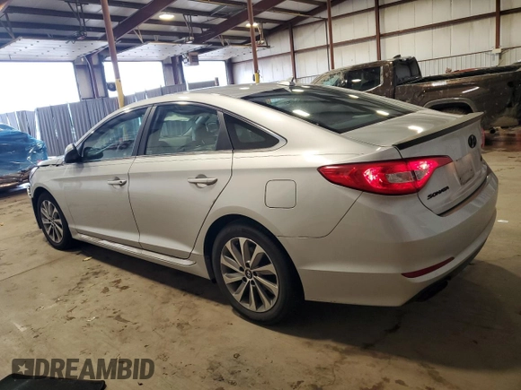 2015 Hyundai Sonata Sport with VIN 5NPE34AF0FH133053, listed as a Copart auction lot 55955845 with 103,767 mi miles and Salvage title. Bid and sale history available at DreamBid. Image 2.