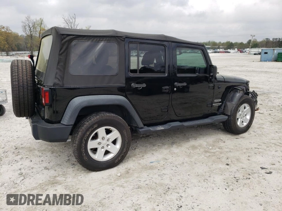 2018 Jeep Wrangler JK Unlimited Sport S with VIN 1C4BJWDG2JL859963, listed as a Copart auction lot 51613135 with 63,746 mi miles and Salvage Title. Bid and sale history available at carsss.com. Image 3.