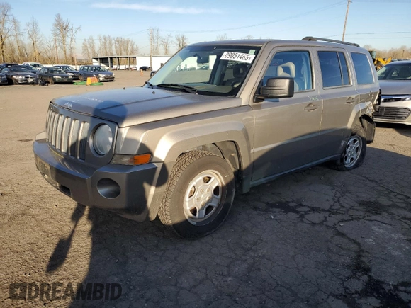 2008 Jeep Patriot Sport with VIN 1J8FF28W18D749495, listed as a Copart auction lot 89051465 with 159,067 mi miles and Salvage Title. Bid and sale history available at carsss.com. Image 1.