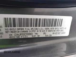 2012 Jeep Patriot Latitude with VIN 1C4NJRFB3CD599831, listed as a IAAI auction lot 41627914 with 135,534 mi miles and . Bid and sale history available at carsss.com. Image 9.