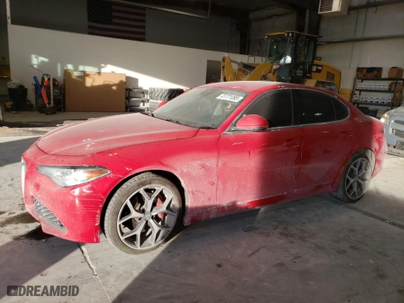 2019 Alfa Romeo Giulia with VIN ZARFANAN6K7598867, listed as a Copart auction lot 41771095 with 0 mi miles and Salvage Title. Bid and sale history available at carsss.com. Image 1.