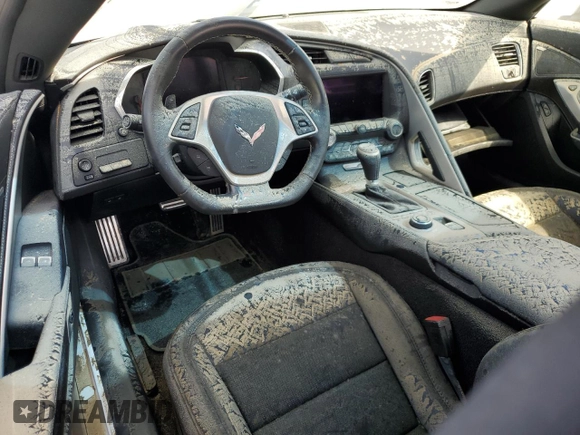 2015 Chevrolet Corvette Z06 2LZ with VIN 1G1YS2D65F5604221, listed as a Copart auction lot 74049024 with 0 mi miles and Salvage Title. Bid and sale history available at carsss.com. Image 8.