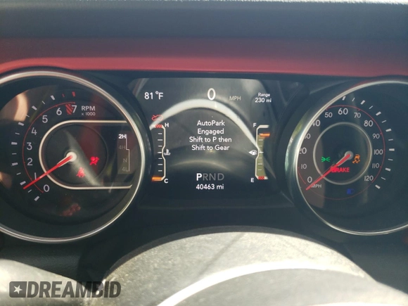 2018 Jeep Wrangler Unlimited Rubicon with VIN 1C4HJXFG2JW244664, listed as a Copart auction lot 52987455 with 40,463 mi miles and Salvage title. Bid and sale history available at DreamBid. Image 9.