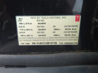 2017 Tesla Model S 60 с VIN 5YJSA1E13HF197109, выставлен на аукционе IAAI как лот 41926033 с пробегом 150 463 миль миль и . История ставок и продаж доступна на DreamBid. Изображение 9.