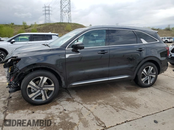 2023 Kia Sorento SX Prestige with VIN KNDRMDLHXP5213992, listed as a Copart auction lot 56145885 with 13,585 mi miles and Salvage title. Bid and sale history available at DreamBid. Image 1.