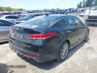 2016 Kia Optima SXL Turbo with VIN 5XXGV4L23GG117486, listed as a IAAI auction lot 41998300 with 142,477 mi miles. Bid and sale history available at carsss.com. Image 4.