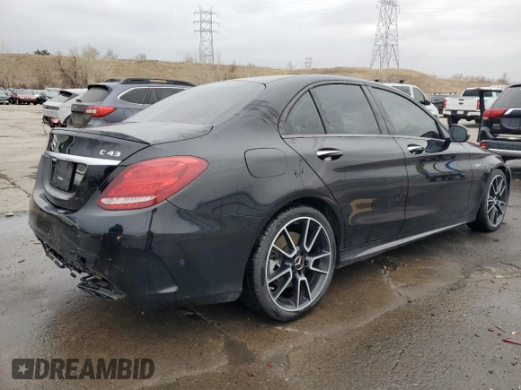 2017 Mercedes-Benz C 43 AMG with VIN 55SWF6EB1HU198007, listed as a Copart auction lot 48469895 with 110,341 mi miles and Salvage Title. Bid and sale history available at DreamBid. Image 3.