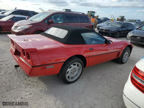 1986 Chevrolet Corvette with VIN 1G1YY6782G5905355, listed as a Copart auction lot 76673324 with 45,123 mi miles and Salvage Title. Bid and sale history available at carsss.com. Image 3.