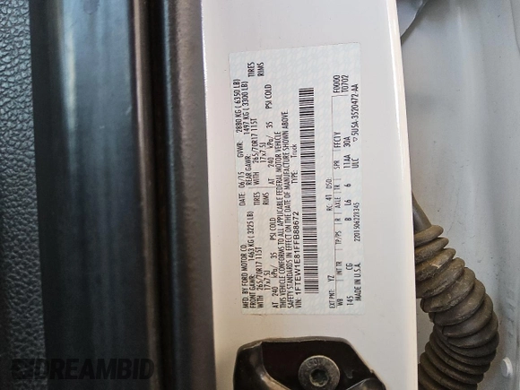 2015 Ford F-150 XLT с VIN 1FTEW1E81FFB88672, выставлен на аукционе Copart как лот 63669495 с пробегом 190 768 миль миль и Чистый • Clean title. История ставок и продаж доступна на DreamBid. Изображение 13.
