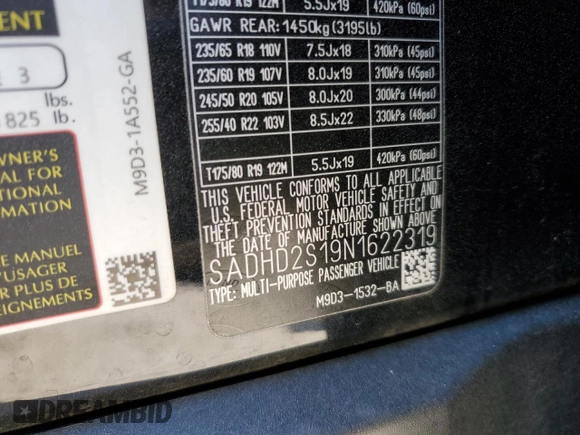 2022 Jaguar I-Pace HSE z VIN SADHD2S19N1622319, wystawiony jako Copart lot #73349213 z przebiegiem 11 719 mil mil oraz Szkoda całkowita • Salvage title. Historia ofert i sprzedaży dostępna na DreamBid. Obrazek 14.