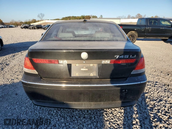2003 BMW 7 Series 745Li with VIN WBAGN63453DS45114, listed as a Copart auction lot 82700834 with 182,998 mi miles and Salvage Title. Bid and sale history available at carsss.com. Image 6.