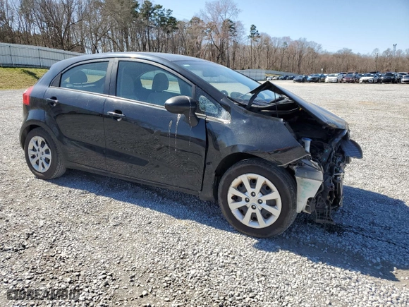 2013 Kia Rio LX with VIN KNADM5A30D6311763, listed as a Copart auction lot 48207175 with 125,114 mi miles and Salvage Title. Bid and sale history available at carsss.com. Image 4.