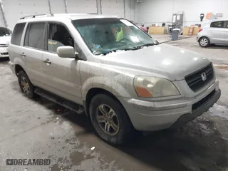 2004 Honda Pilot EX with VIN 2HKYF18654H515004, listed as a IAAI auction lot 41166007 with 0 mi miles. Bid and sale history available at carsss.com. Image 1.