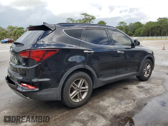 2017 Hyundai Santa Fe 2.4L with VIN 5NMZUDLB8HH048454, listed as a Copart auction lot 64727415 with 82,828 mi miles and Salvage title. Bid and sale history available at DreamBid. Image 3.