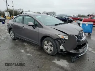 2013 Honda Civic LX with VIN 19XFB2F52DE040631, listed as a Copart auction lot 51076145 with 135,840 mi miles and Salvage Title. Bid and sale history available at DreamBid. Image 4.