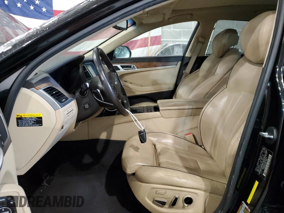 2015 Hyundai Genesis 5.0L with VIN KMHGN4JF7FU053494, listed as a Copart auction lot 44660694 with 85,285 mi miles and Salvage Title. Bid and sale history available at carsss.com. Image 7.