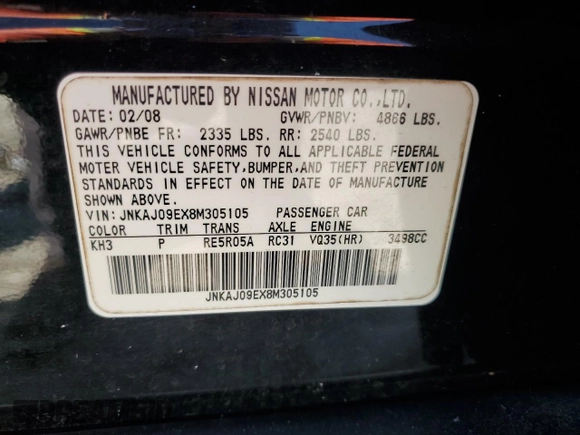 2008 Infiniti EX Journey with VIN JNKAJ09EX8M305105, listed as a Copart auction lot 65010765 with 116,809 mi miles and Clean title. Bid and sale history available at DreamBid. Image 13.
