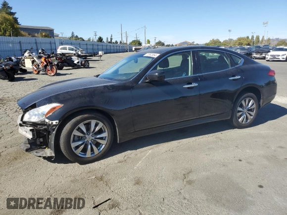 2012 Infiniti M37 with VIN JN1BY1AP5CM330588, listed as a Copart auction lot 70862854 with 112,427 mi miles and Salvage Title. Bid and sale history available at carsss.com. Image 1.