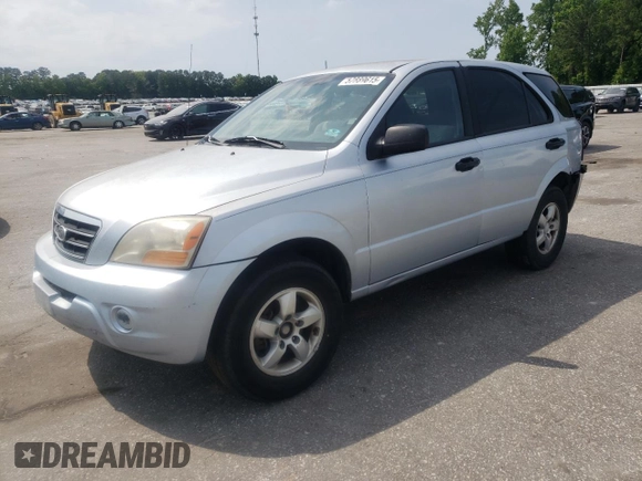 2007 Kia Sorento LX z VIN KNDJD736475691337, wystawiony jako Copart lot #57889615 z przebiegiem 279 716 mil mil oraz Szkoda całkowita • Salvage title. Historia ofert i sprzedaży dostępna na DreamBid. Obrazek 1.