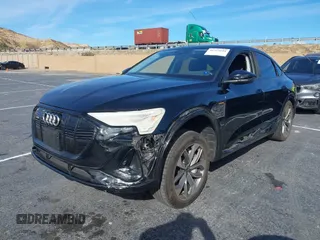 2021 Audi e-tron Sportback S line Premium with VIN WA11AAGE6MB007189, listed as a IAAI auction lot 41325188 with 17,154 mi miles. Bid and sale history available at carsss.com. Image 2.