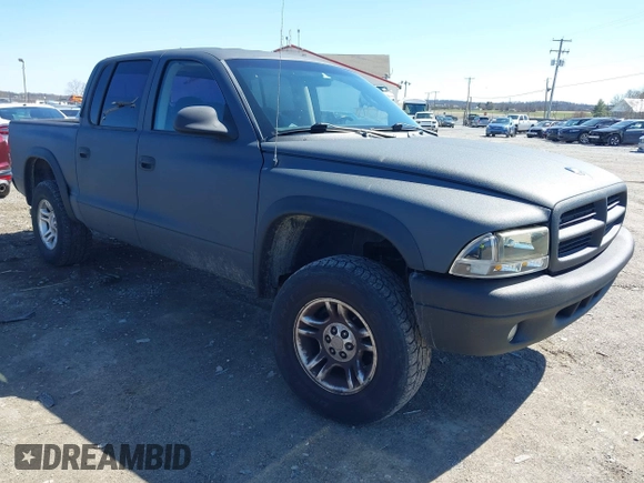 2004 Dodge Dakota Sport with VIN 1D7HG38K84S608161, listed as a IAAI auction lot 41863394 with 145,288 mi miles and . Bid and sale history available at DreamBid. Image 1.