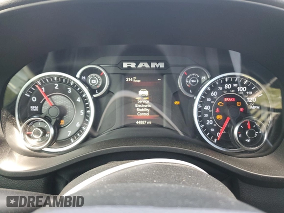 2020 Ram 1500 Big Horn with VIN 1C6RRFFG9LN314443, listed as a Copart auction lot 55837055 with 44,887 mi miles and Salvage title. Bid and sale history available at DreamBid. Image 9.