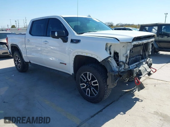 2021 GMC Sierra 1500 AT4 with VIN 1GTU9EET6MZ178665, listed as a IAAI auction lot 41765746 with 113,526 mi miles. Bid and sale history available at carsss.com. Image 1.