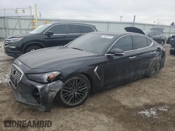 2019 Genesis G70 Advanced z VIN KMTG34LA4KU016698, wystawiony jako Copart lot #44620145 z przebiegiem 101 350 mil mil oraz Szkoda całkowita • Salvage title. Historia ofert i sprzedaży dostępna na DreamBid. Obrazek 1.