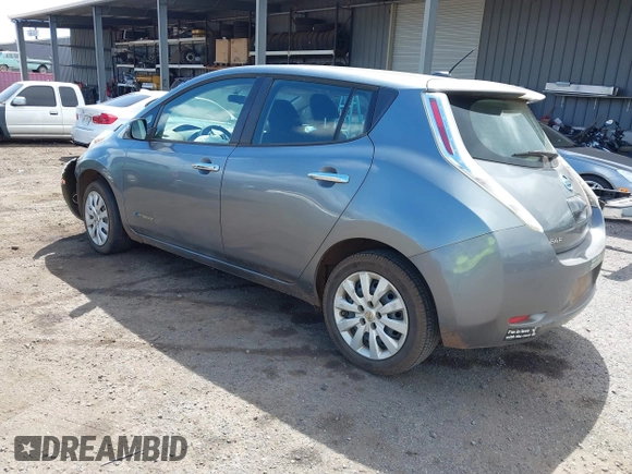 2015 Nissan LEAF SV with VIN 1N4AZ0CP5FC328708, listed as a IAAI auction lot 41679057 with 104,405 mi miles. Bid and sale history available at carsss.com. Image 3.