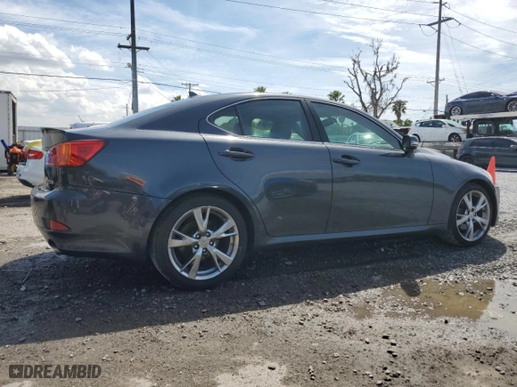 2009 Lexus IS 250 with VIN JTHBK262195100713, listed as a Copart auction lot 50587235 with 141,341 mi miles and Salvage Title. Bid and sale history available at carsss.com. Image 3.