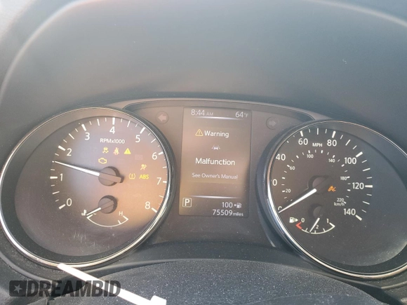 2017 Nissan Rogue SV with VIN JN1BJ1CR5HW135847, listed as a Copart auction lot 59091395 with 75,509 mi miles and Salvage title. Bid and sale history available at DreamBid. Image 9.