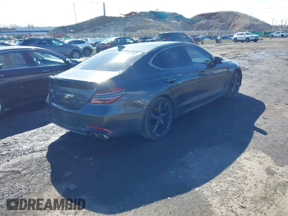 2023 Genesis G70 2.0T z VIN KMTG34TA9PU109174, wystawiony jako IAAI lot #41582887 z przebiegiem 72 996 mil mil oraz . Historia ofert i sprzedaży dostępna na DreamBid. Obrazek 4.