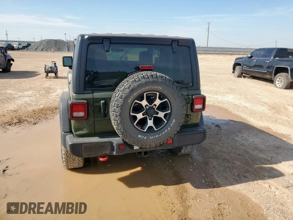 2021 Jeep Wrangler Rubicon with VIN 1C4HJXCG4MW787846, listed as a Copart auction lot 58221835 with 25,729 mi miles and Salvage title. Bid and sale history available at DreamBid. Image 6.