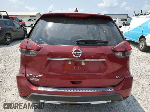 2020 Nissan Rogue S with VIN 5N1AT2MT8LC820093, listed as a Copart auction lot 59669625 with 67,395 mi miles and Salvage title. Bid and sale history available at DreamBid. Image 6.