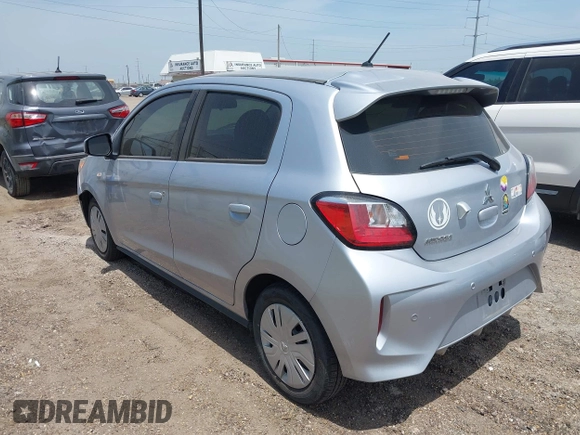 2022 Mitsubishi Mirage ES z VIN ML32AUHJ1NH007979, wystawiony jako IAAI lot #42072563 z przebiegiem 33 296 mil mil oraz . Historia ofert i sprzedaży dostępna na DreamBid. Obrazek 3.