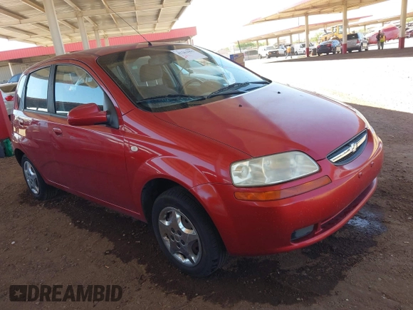 2006 Chevrolet Aveo LS with VIN KL1TD66676B669984, listed as a IAAI auction lot 42262995 with Not provided miles and . Bid and sale history available at DreamBid. Image 1.