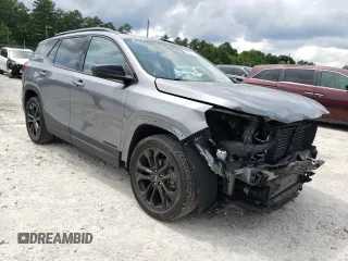 2021 GMC Terrain SLE z VIN 3GKALMEV2ML382374, wystawiony jako Copart lot #60598425 z przebiegiem 52 347 mil mil oraz Szkoda całkowita • Salvage title. Historia ofert i sprzedaży dostępna na DreamBid. Obrazek 4.