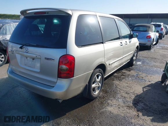 2003 Mazda MPV LX with VIN JM3LW28A930359444, listed as a IAAI auction lot 41949297 with 189,346 mi miles. Bid and sale history available at carsss.com. Image 4.