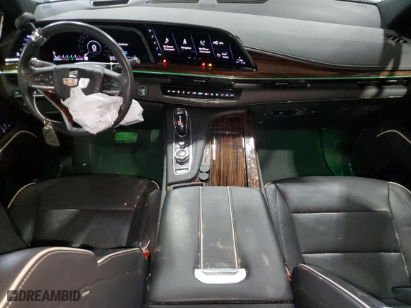 2021 Cadillac Escalade Premium Luxury with VIN 1GYS4BKL7MR311565, listed as a Copart auction lot 86822944 with 56,028 mi miles and Salvage Title. Bid and sale history available at carsss.com. Image 8.