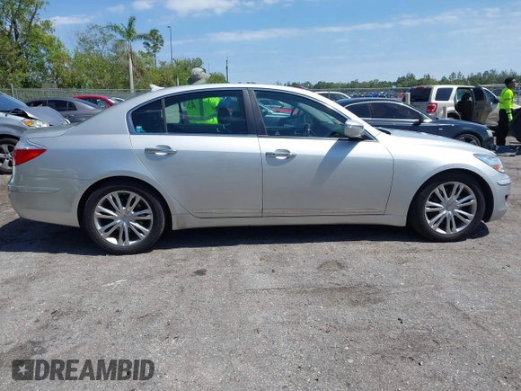 2011 Hyundai Genesis with VIN KMHGC4DF4BU130348, listed as a IAAI auction lot 41816459 with 151,650 mi miles and . Bid and sale history available at DreamBid. Image 14.