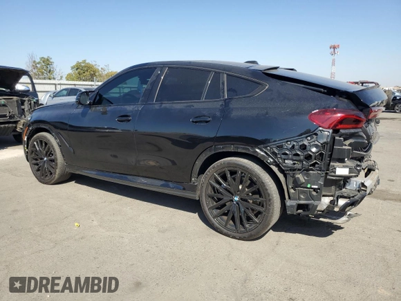 2024 BMW X6 M60i with VIN 5UX43EX04R9S22513, listed as a Copart auction lot 74380844 with 255 mi miles and Salvage Title. Bid and sale history available at carsss.com. Image 2.