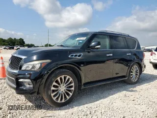 2015 Infiniti QX80 with VIN JN8AZ2NF9F9573412, listed as a Copart auction lot 65031955 with 117,366 mi miles and Salvage title. Bid and sale history available at DreamBid. Image 1.