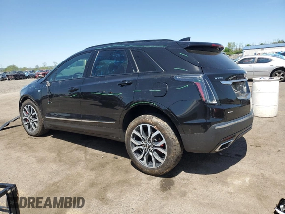 2023 Cadillac XT5 AWD Sport with VIN 1GYKNGRS8PZ100581, listed as a Copart auction lot 55157035 with 14,637 mi miles and Salvage title. Bid and sale history available at DreamBid. Image 2.