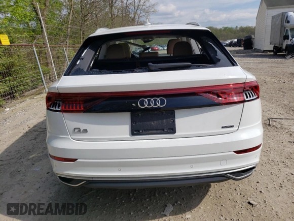 2023 Audi Q8 Premium with VIN WA1AVBF10PD024362, listed as a Copart auction lot 56148275 with 38,853 mi miles and Salvage title. Bid and sale history available at DreamBid. Image 6.